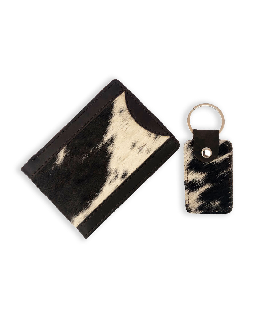 Handcrafted Cowhide Leather Wallet & Keychain