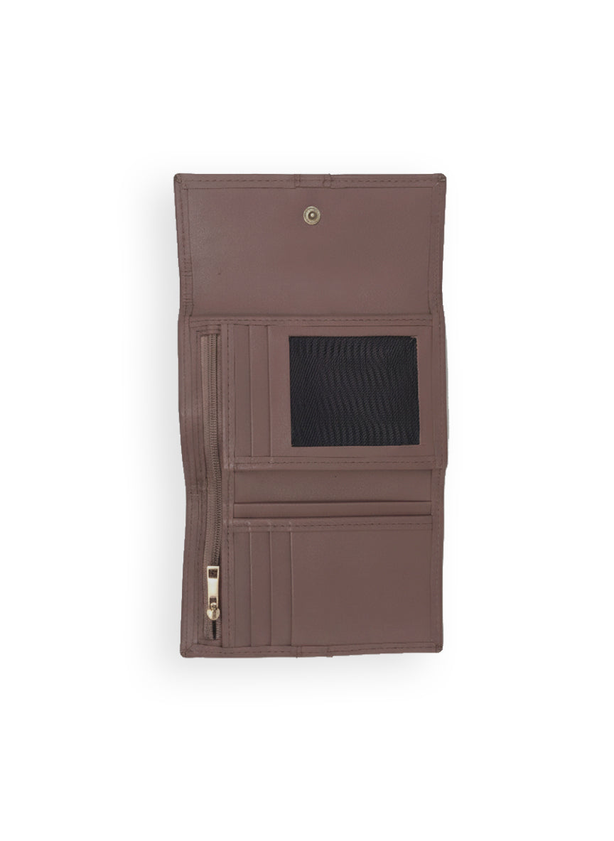 Viora Tri-Fold Wallet – Sunset Rose